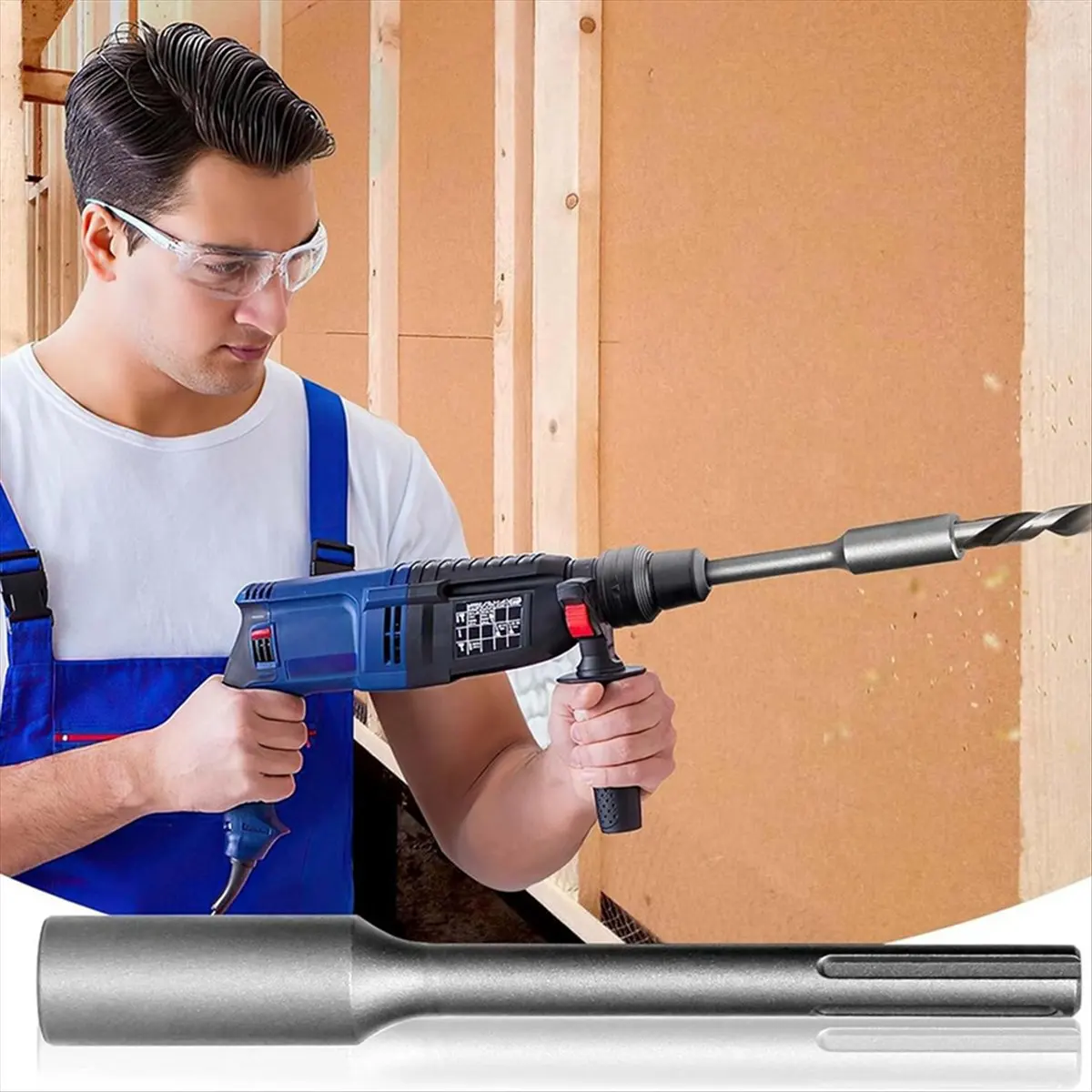 

[AA49] SDS-MAX Ground Rod Driver for 5/8Inch&3/4Inch Ground Steel Kit, Rods Drills,for DeWalt for Bosch for Hitachi for Makita