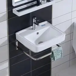 Stainless Steel Bracket Washbasin, Bathroom Wall Mounted Washbasin, Small-Sized Simple Ceramic Basin, Washbasin, Sink
