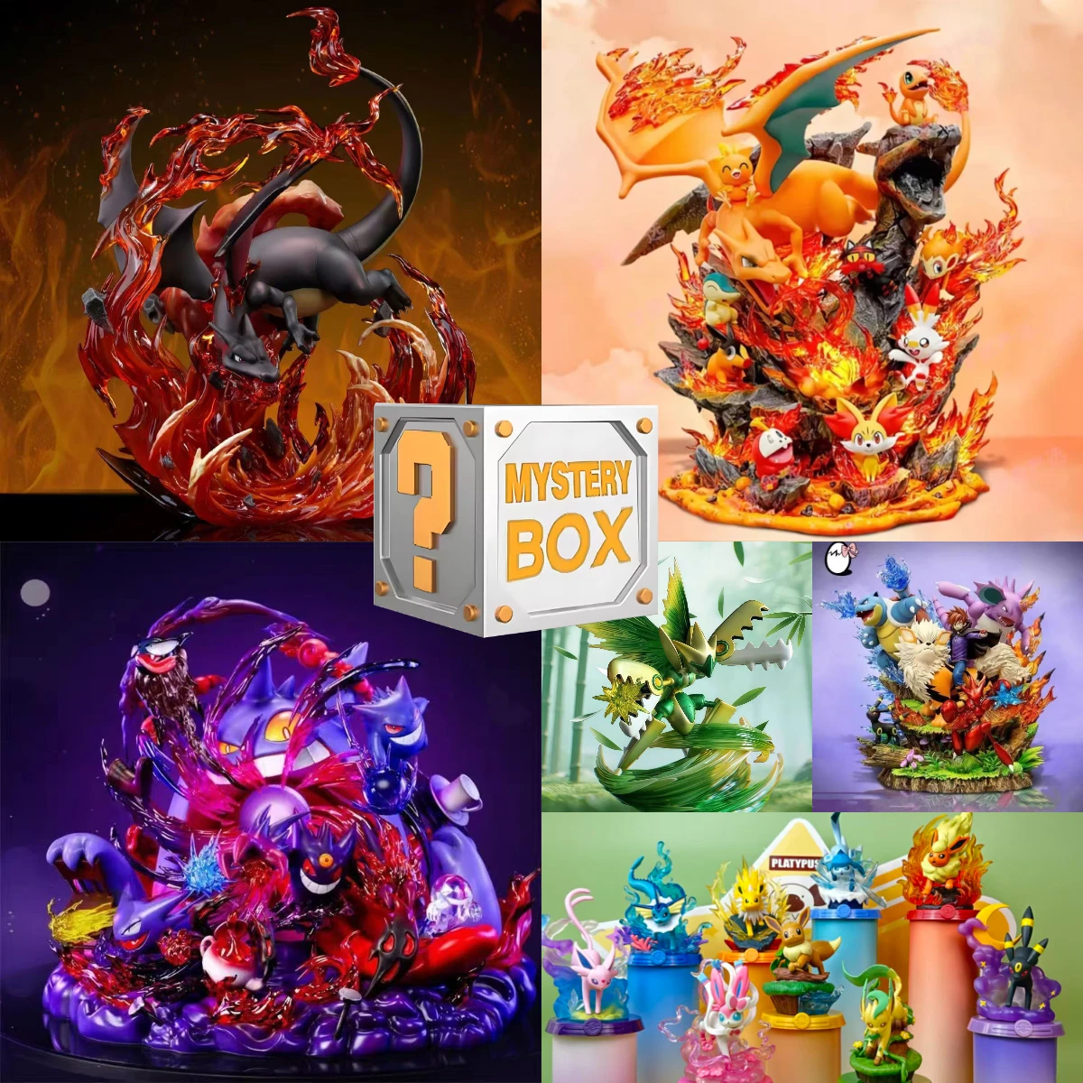 Caja Sorpresa de Figuras de Pokémon – Regalo Coleccionable Misterioso con Pikachu, Eevee y Otros Pokémon Clásicos