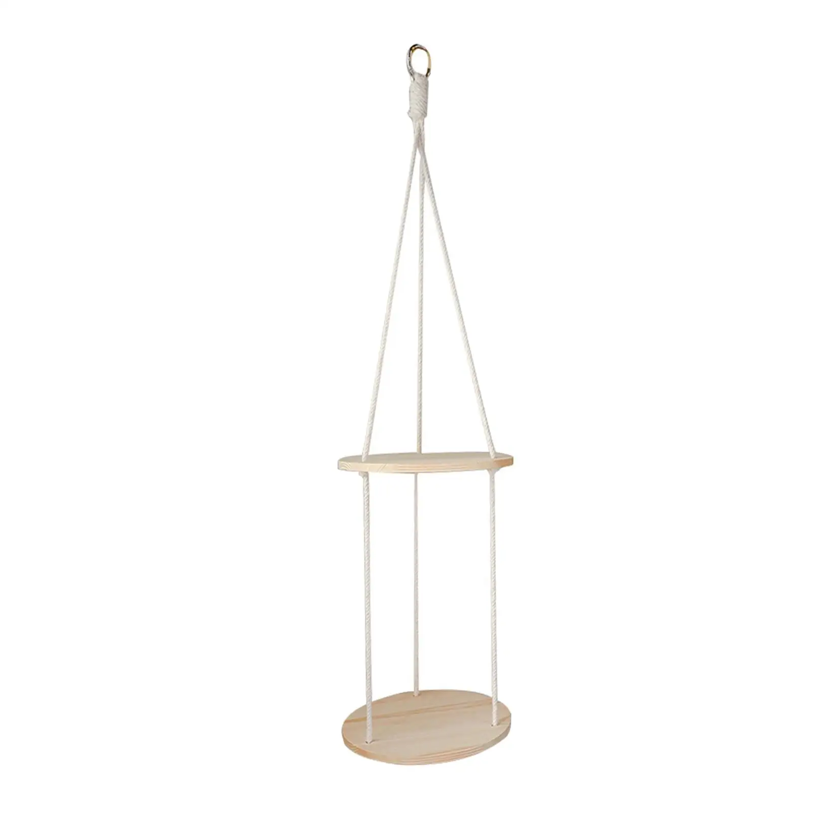 Hanging Planter Rack Wood Modern Ceiling Shelf for Indoor Plants Decorative Flower Pot Holder for Living Room Balcony Patio