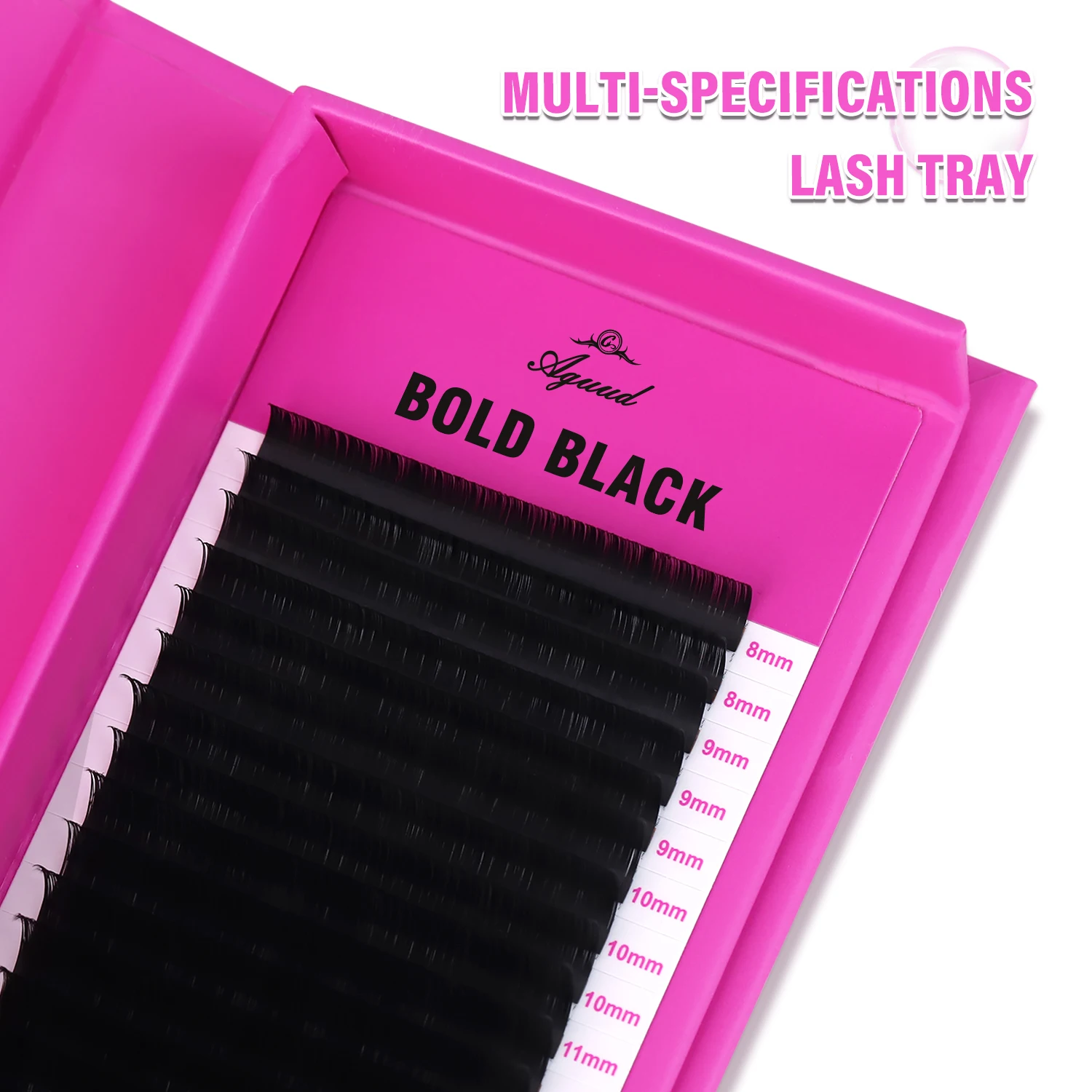 

AGUUD 20 Rows Eyelash Extensions Individual Matte Black Russian Volume Makeup Lash Premium Ultra-Soft Lightweight Bold Eyelashes