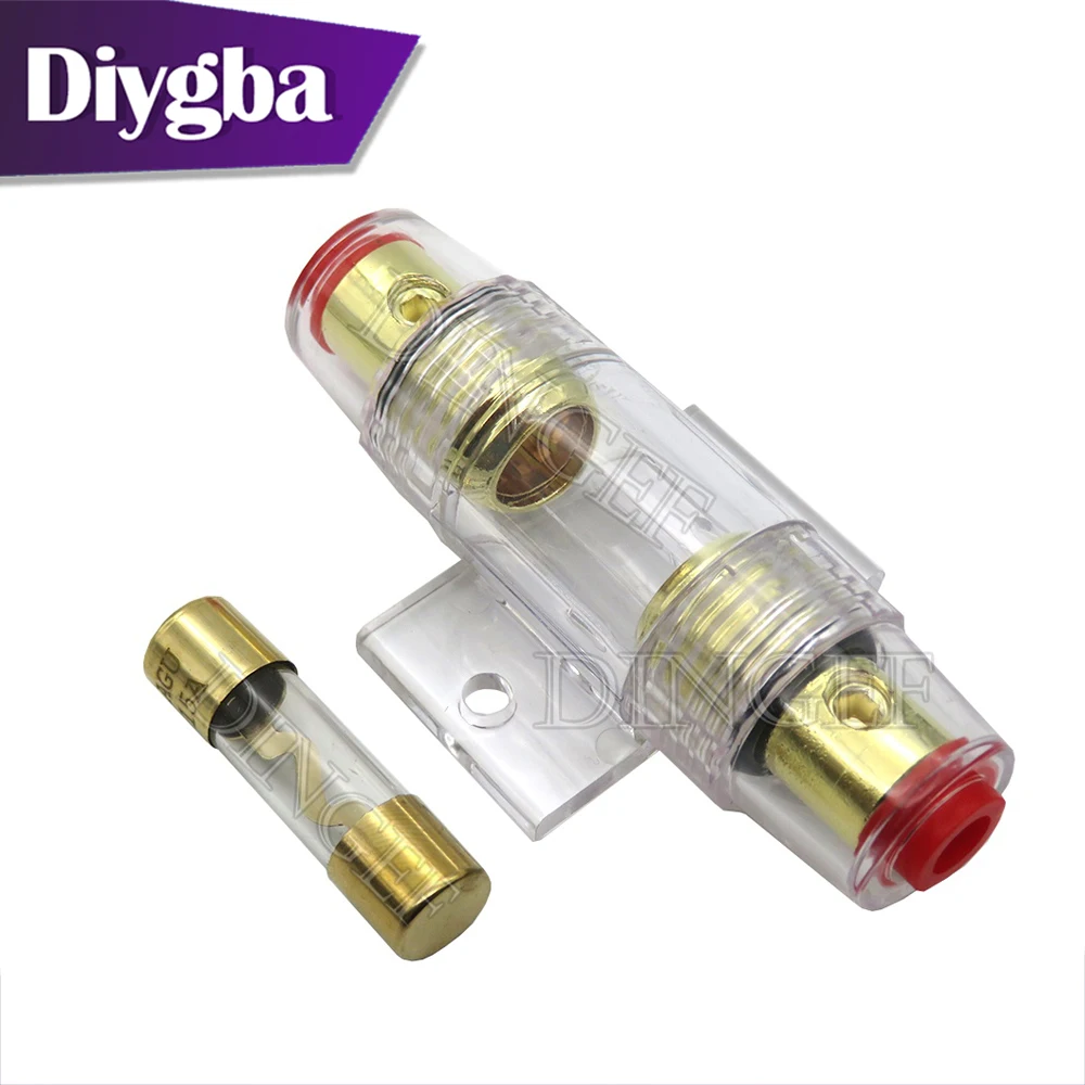 1Set 30A 40A 50A 60A 70A 80A 100A  AGU 10*38MM Fuse Whit Holder Car Audio Refit Fuse Holder Car Stereo Audio Circuit Breaker