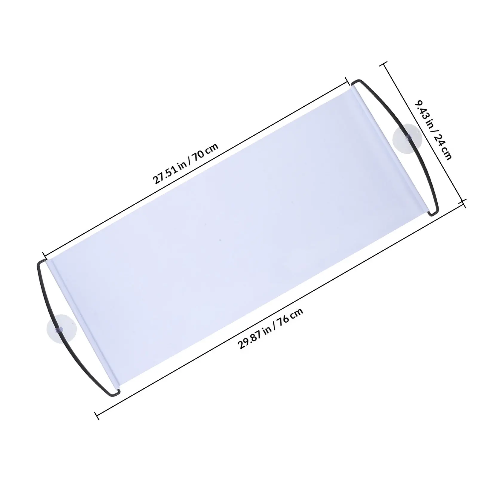 1Set Retractable Handheld Banner Blank White Dry Erase Reusable DIY Party Sports Event Cheer Competition Decoration