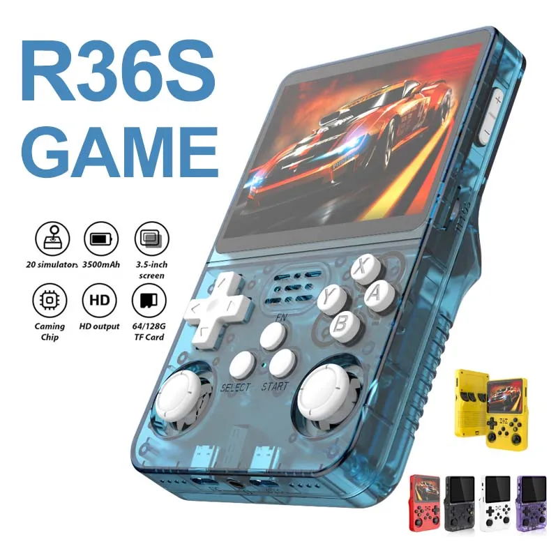 Linux System R36S Game Console Open Source Portable Pocket Video Player 64GB 128GB Handheld Video Game Console Video Player