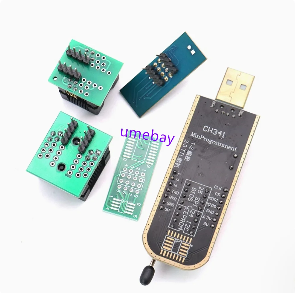 1 peça/ch341 programador placa-mãe usb roteamento lcd bios flash 24 25 queimador