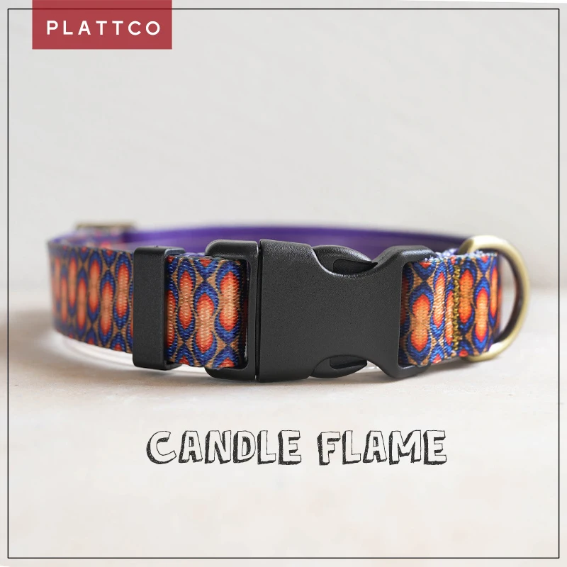 

PLATTCO Retailing Personalized Particular Dog Collar Candle Flame Creative Style Dog Collars And Leashes 5 Sizes PDC373