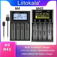 LiitoKala Lii-M4S M4 18650 LCD Multifunctional Battery Charger For 3.7V 1.2V 26650 21700 14500 18350 17500 AA AAA A C And Other