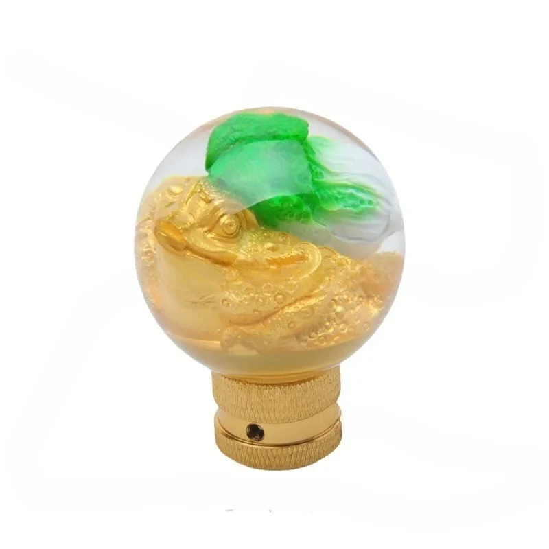 Car modification accessories gear head Cabbage manual shift lever Crystal ball lever Golden Buddha handle