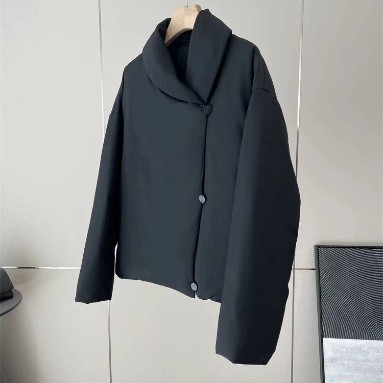 

Waterproof Short White Duck down Jacket Pearl Dew Tech Black Science Outerwear Casual Style Regular Length Thick Winter Coat