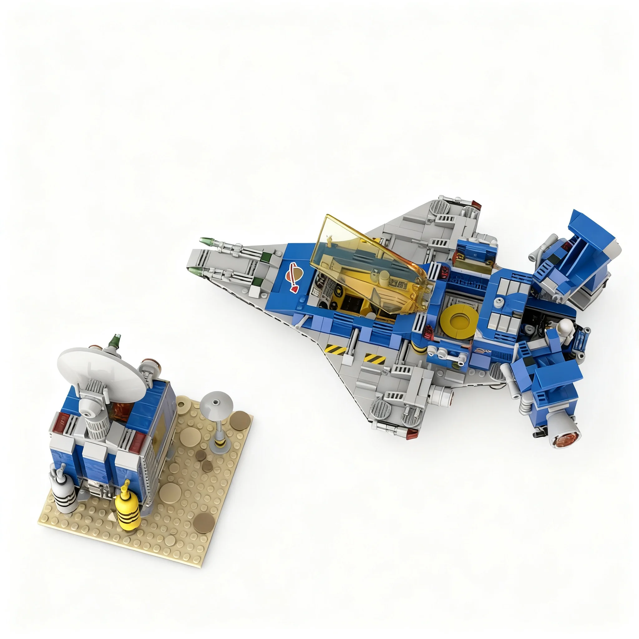 1141pcs MOC BL Galaxy Explorer Space Classic Space Model Building Blocks Architecture Display Creative Craft Brick Assemble