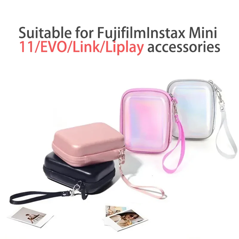 Custodia protettiva per fotocamera Borsa da trasporto rigida universale con tasca interna per accessori Fujifilm Instax Mini 11/EVO/Link/Liplay