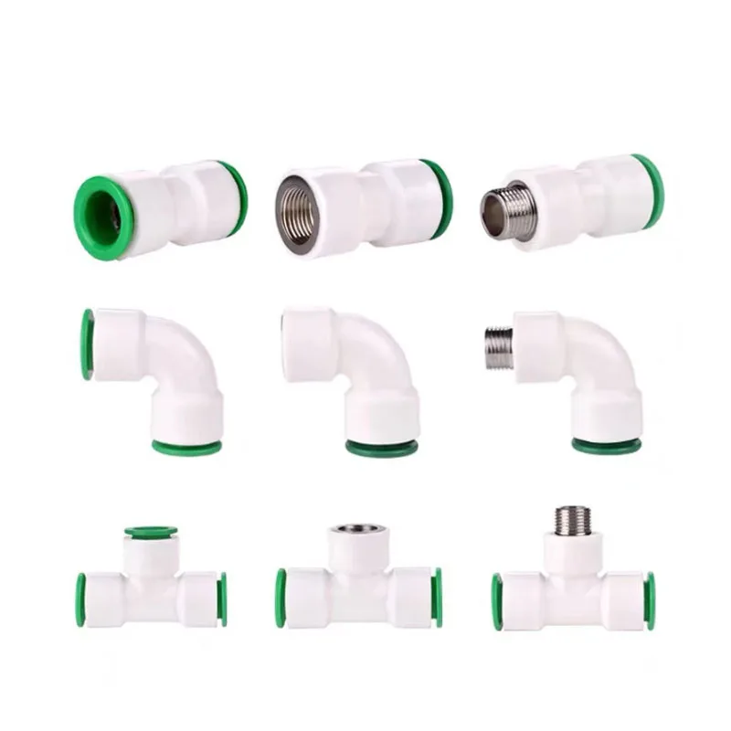 

PPR Fittings Pipe Joint 20mm 25mm Variable Diameter Direct Elbow Three-way Flexible Connector For Garden Agriculture Irrigation