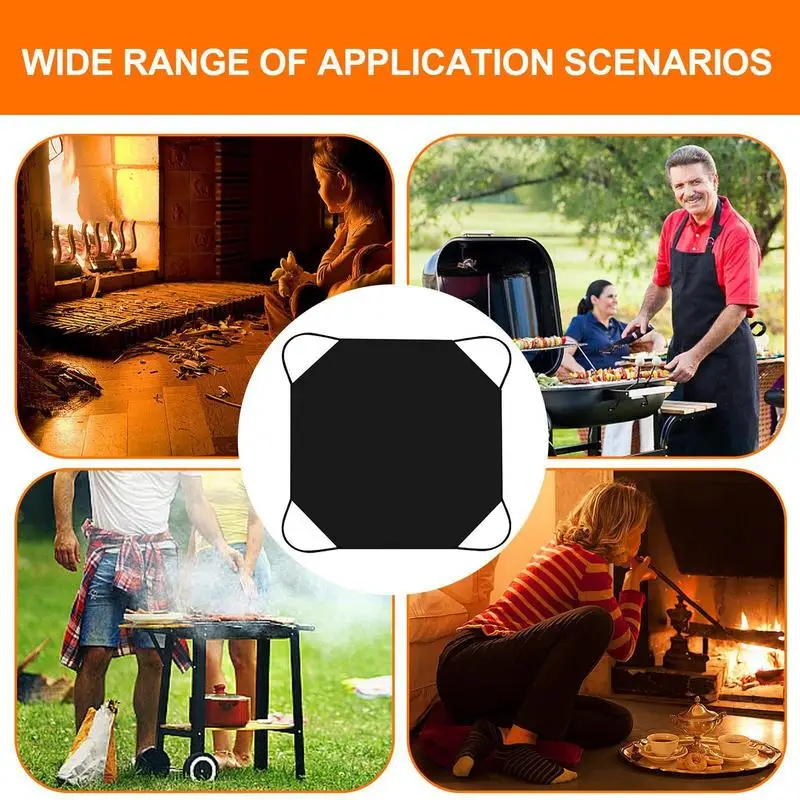 حصيرة مقاومة للحرارة، مقاومة للحريق، محمولة، آمنة للحرارة، خفيفة الوزن، مقاومة للحرارة، لوازم الطبخ في الهواء الطلق للمطبخ