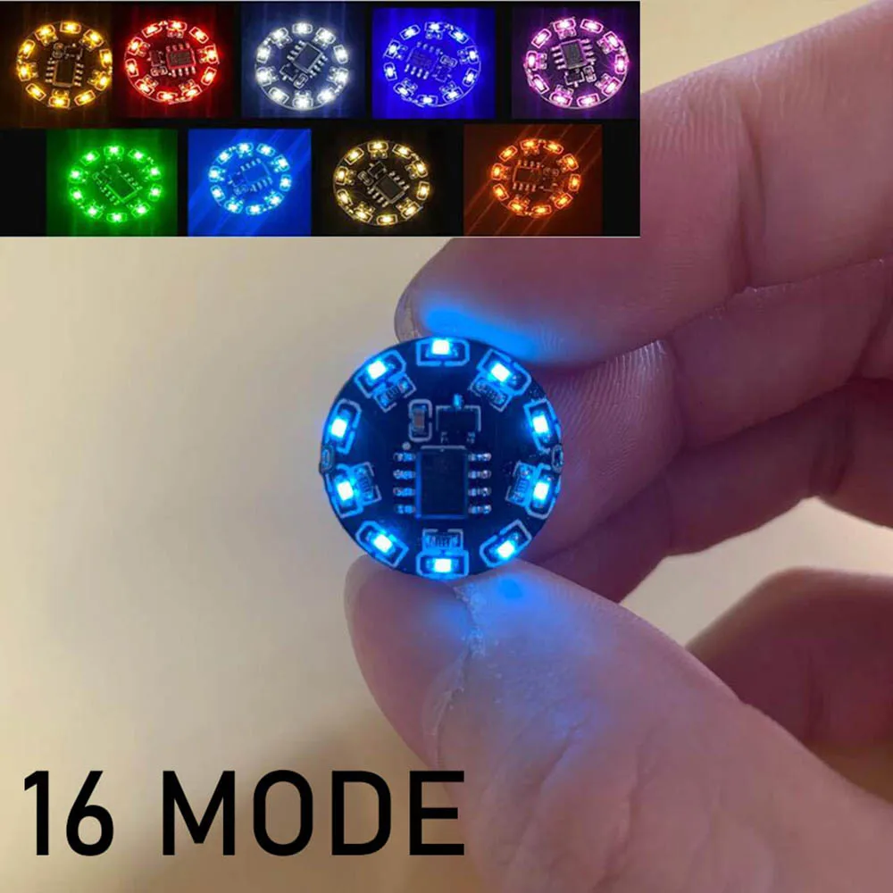 W Battery 16-Modes LED Magnetic control Light magnet Induction Switch Flow Lights Wireless Lamp diy Toys LEGO Robot Gundam Model