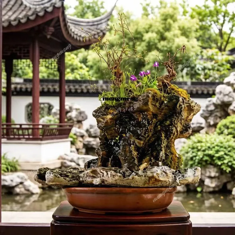Rockery flowing water ancient fish farming landscape stone hotel clubhouse garden balcony courtyard landscaping stone