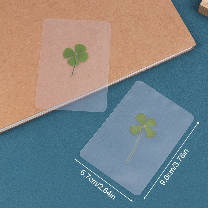 Luck Clover Postcards Transparent Wishing Cards Ideal For Bookmarks Decorations Gift For DIY Jewelry Making Art Craft