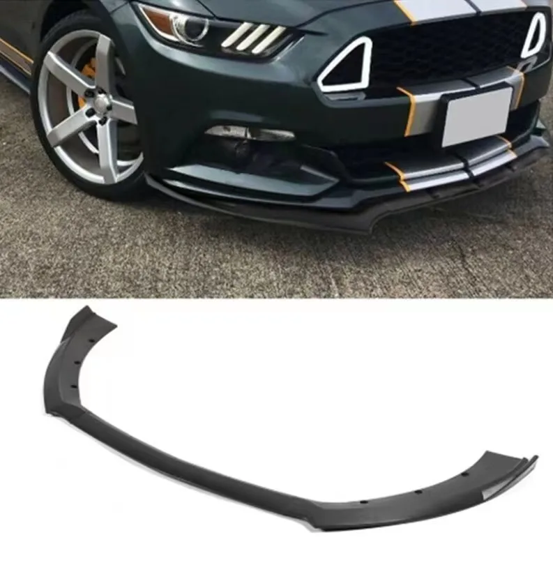 

ForFord For Mustang 2015 2016 2017 3pcs Carbon Fiber Look /Black Car Front Bumper Splitter Lip Diffuser Spoiler Bumper Body Trim