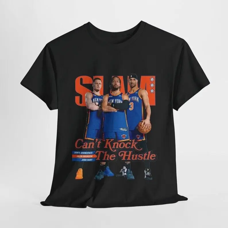 Orange Knicks Stars Trio Jalen Brunson Josh Hart And Donte Divincenzo Slam C T-Shirt