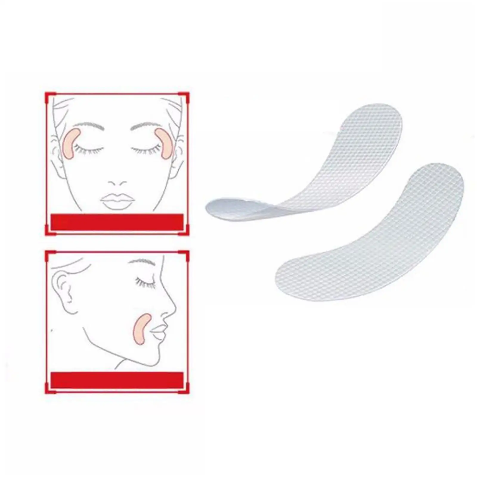 Tampons anti déformables pour le visage, soins de la peau affati ée, levage rapide, soins en forme de V, lignes déformables, outils de bande de maquillage pour le visage, retrait, P0B5