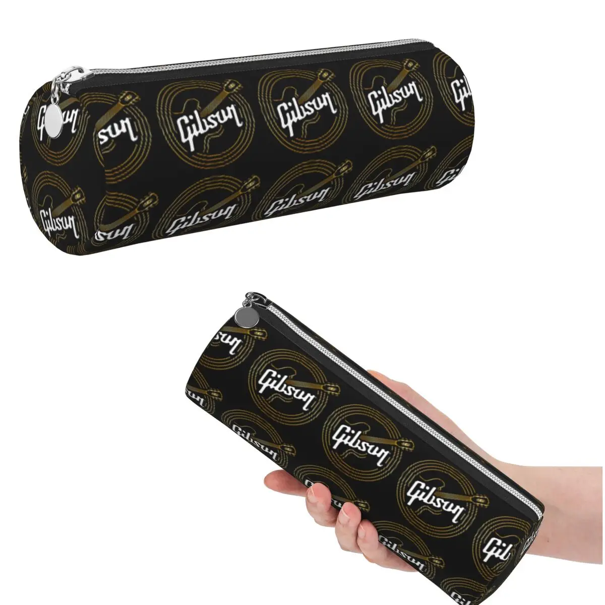 Gibson 1894 Rock Organizer Federmäppchen für Schüler, Schule, zylindrische Stiftbox, Bleistiftbeutel, Bleistiftetui