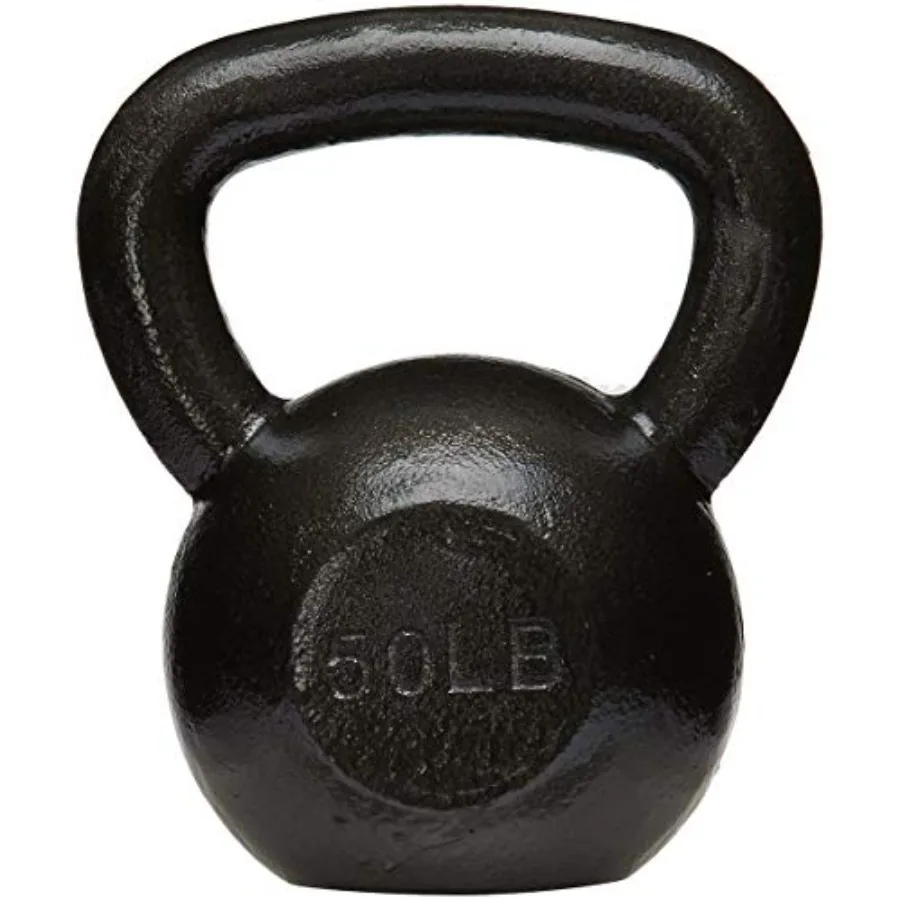 

Basics Cast Iron Kettlebell for Strength Training Matte Black Finish Durable Construction Ideal for Home Gym Use