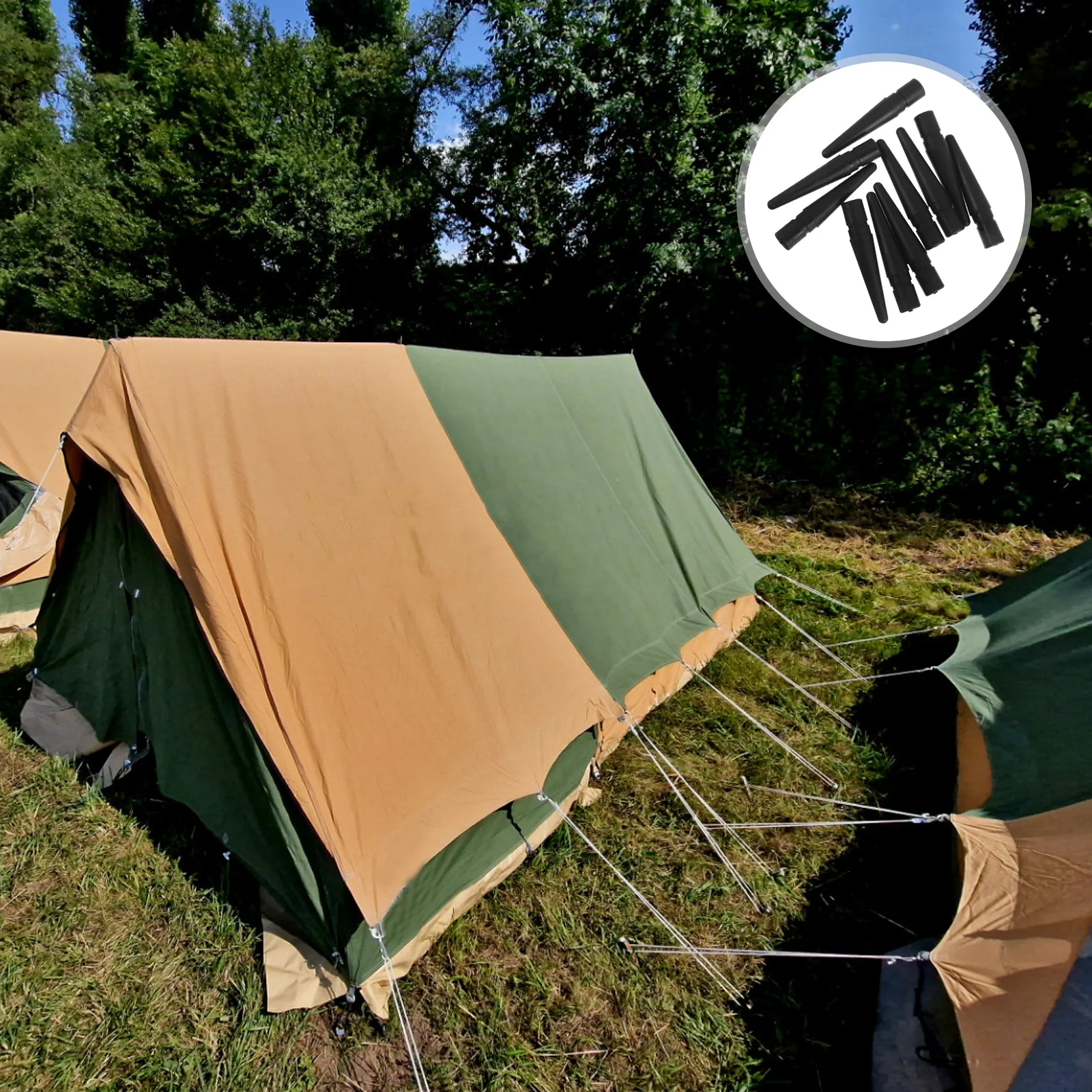 

10pcs Rv Tent Pole Inserts Replacement End Caps For Tarp Poles Easy Install Durable Weather Resistant Portable Camping Hiking