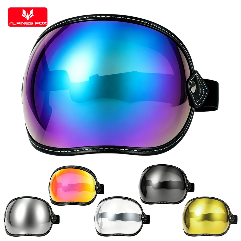 Retro Motorcycle Goggle Universal Bubble Visor UV Protection Vintage Motorbike Riding Glasses Helmet Lens Shield Durable