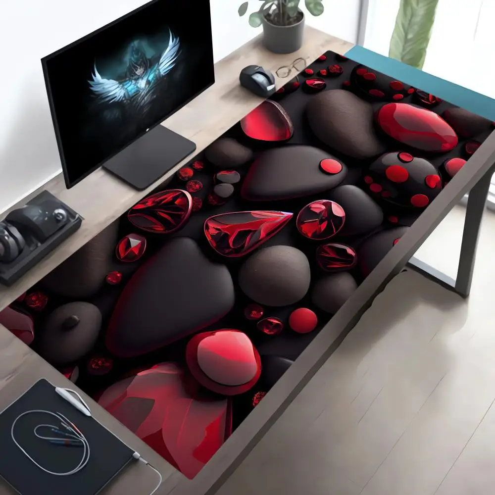 

XXL Large Gaming Mouse Pad,Colorful Stone Pebble Theme Pattern Mouse Pad,Laptop Rubber Desk Mat,Suitable for Office and Home Use