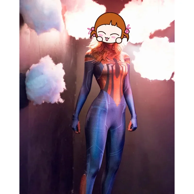 Halloween Woman Girls Spidercosplay Costume Suit Zentai Bodysuit Adults Kids Party Jumpsuits