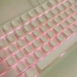 DM Small Pudding Character Translucent Keycaps PBT OEM Keycaps for GMK87 GMK81 GMK67 K617 M87 Mx Profile Mechanical Keyboard Kit