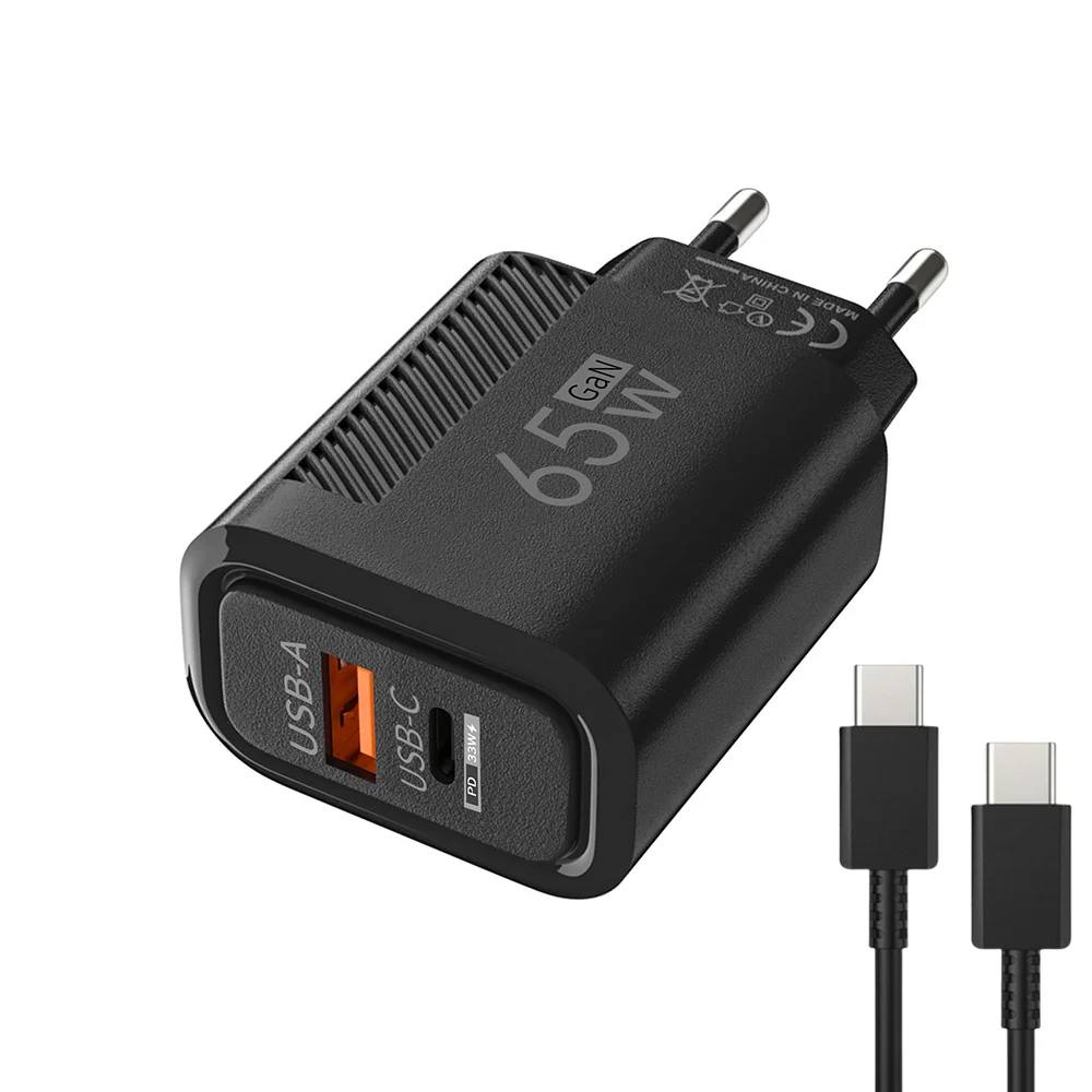 65 W USB-C Oplader GaN Snel Opladen PD Type C Kabel Mobiele Telefoon Adapter Voor iPhone 16 Xiaomi Samsung Xiaomi QC 3.0 Wandlader