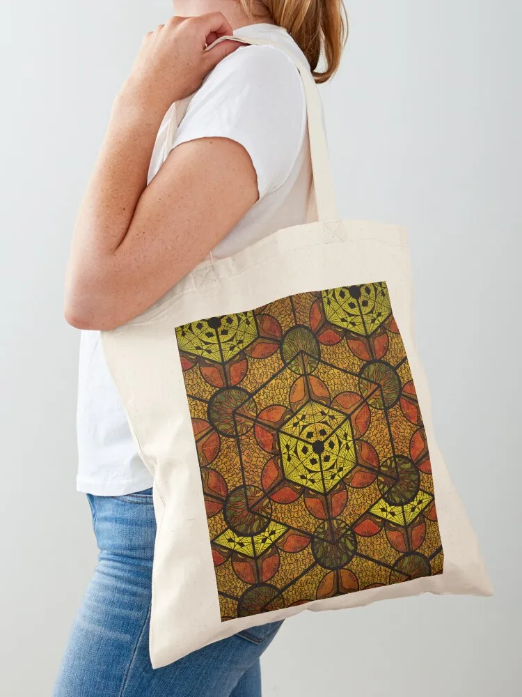 

Sacred Geometry TerraCube Tote Bag canvas tote bags women bag tote bag woman canvas shopping