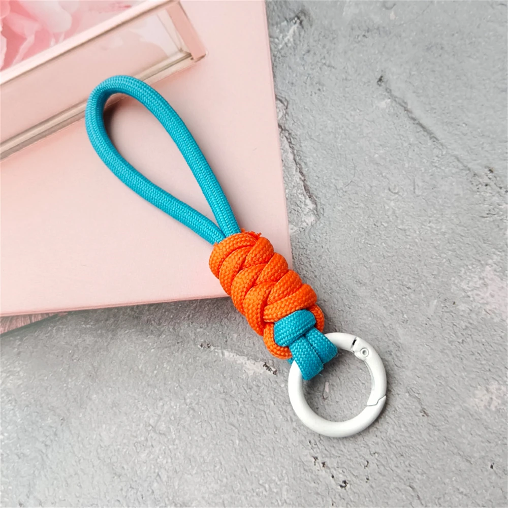 Creative Braided Lanyard Keychain For Phone Case Women Anti Lost Knot Rope Strap Car Key Chains Diy Accessories Fashion Keyring