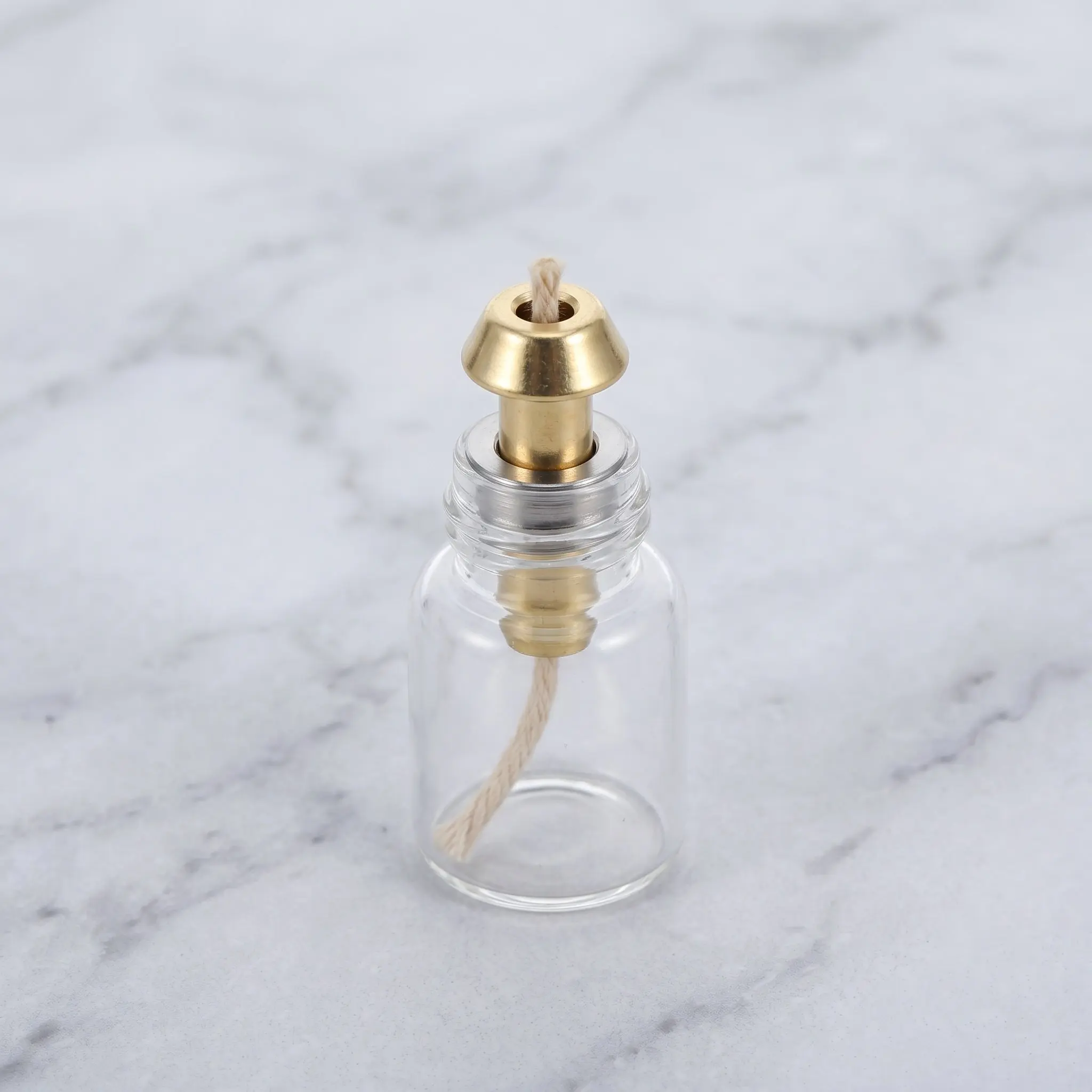 10Pcs Round Oil Lamp Wick Holder Alloy Lantern Wick Tube Replacement for Alcohol Lamp Lantern DIY Accessories