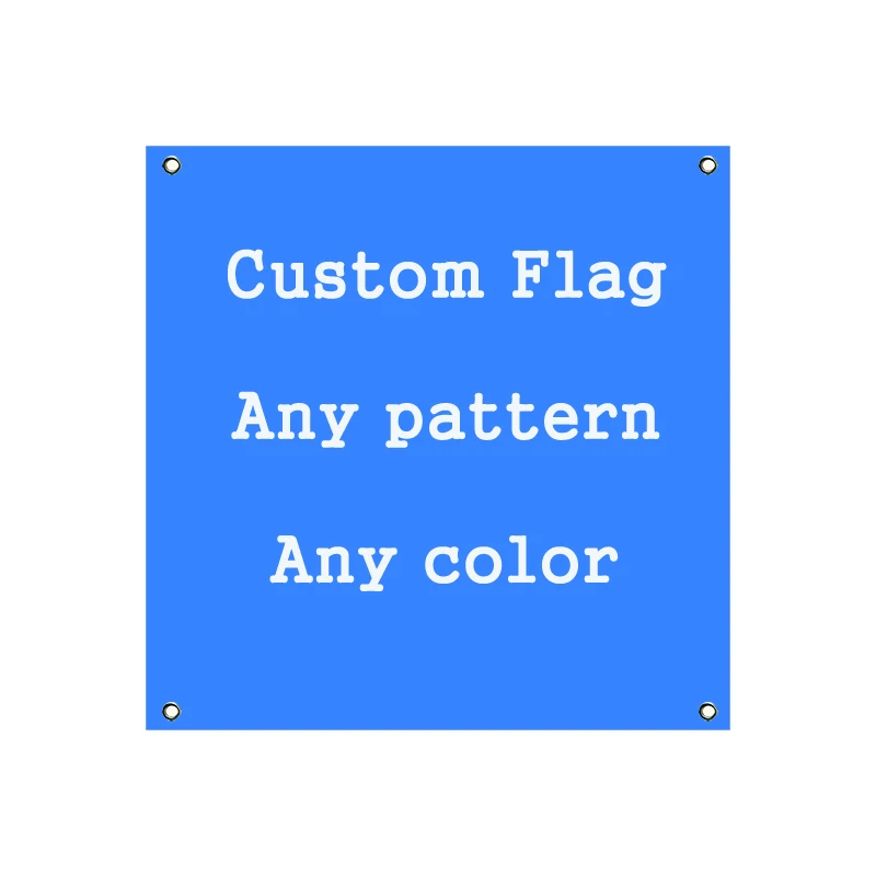 Customized square flag single-sided printing company promotional advertisement home decoration 100D polyester banner tapestry