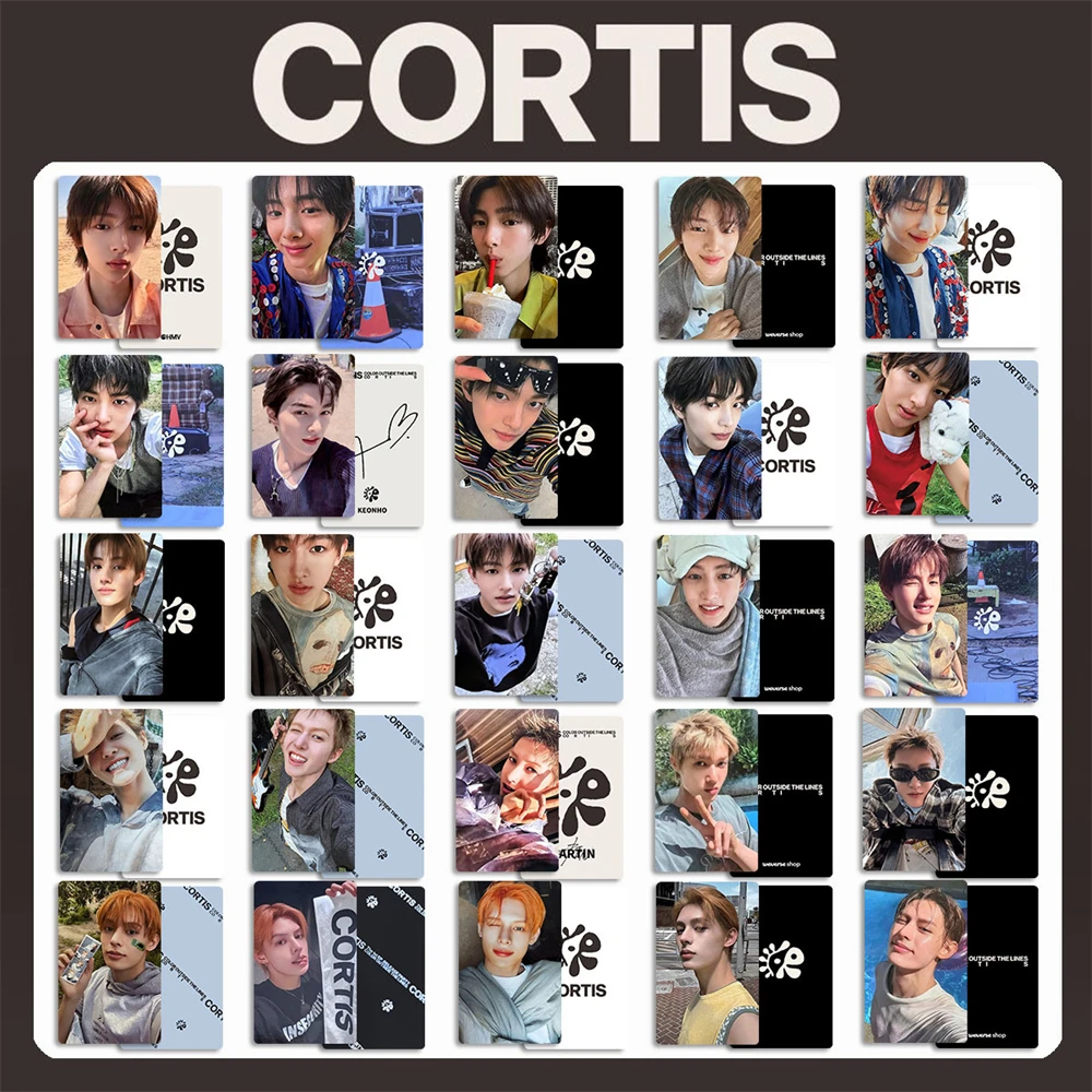 

5 шт./компл. мини-альбом KPOP CORTIS COLOR OUTSIDE THE LINES фотокарточки двусторонние открытки Keonho Martin James LOMO карты подарок для фанатов