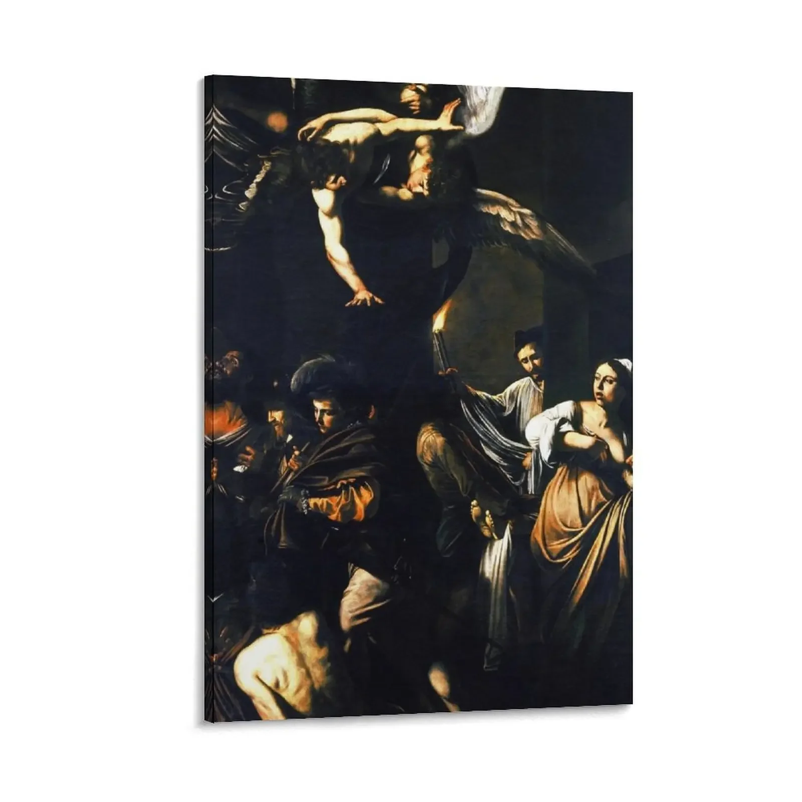 High Resolution Caravaggio The Seven Works Of Mercy 1607 Canvas Painting home decor poster anime