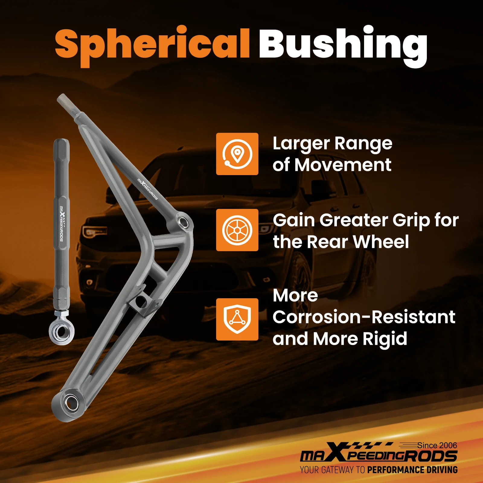 ذراع التحكم السفلي للتوجيه الأمامي طقم زاوية واسعة وصلة شريط التأثير لسيارات BMW E46 #4