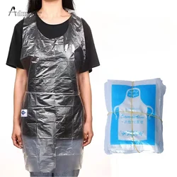 1/10pcs Disposable Aprons Clear Plastic Art Apron Waterproof for Adults Kids Painting Party Cooking Housework Picnic DIY Craft