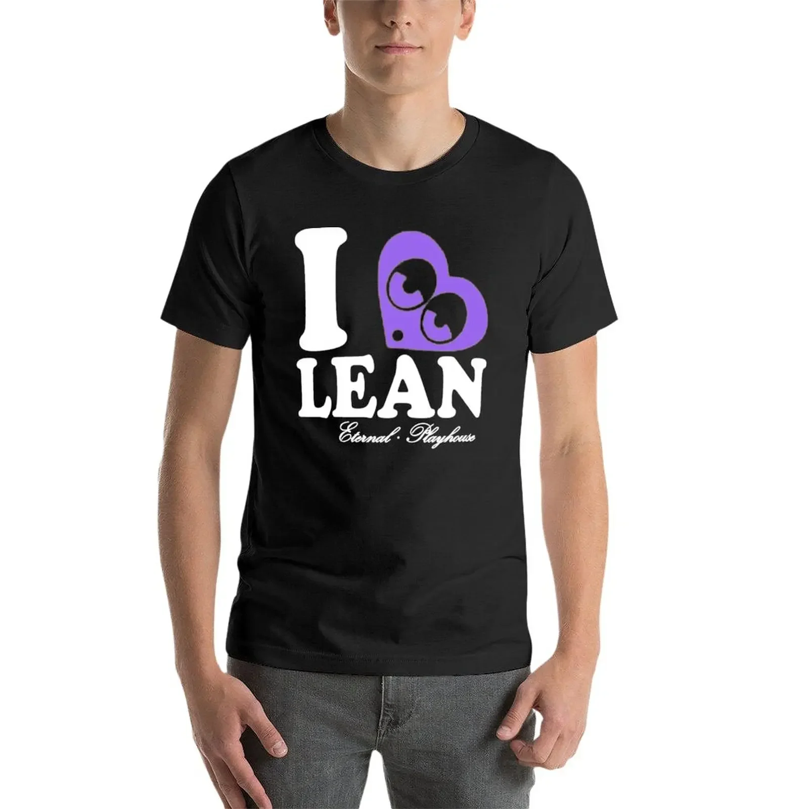 i heart lean T-Shirt aesthetic clothes animal print shirt for boys kawaii clothes t shirts men