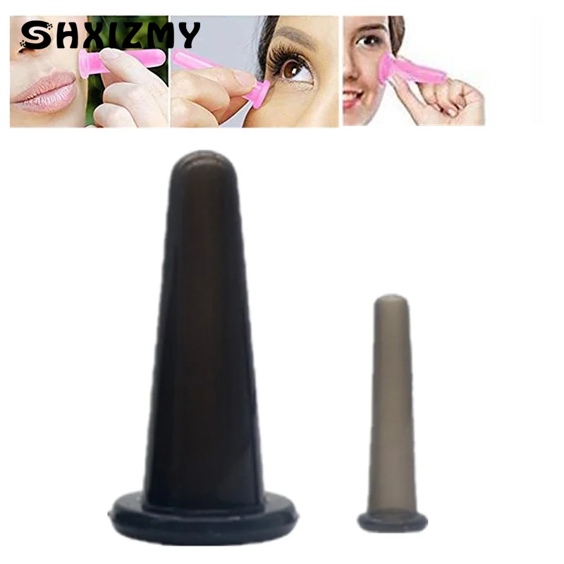 Silicone Vacuum Cupping Massage Jars Anti Cellulite Massage Facial Suction Cups Face Neck Lift Skin Scraping Guasha Anti Wrinkle