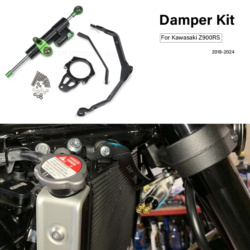 Damper Bracket Kit For Kawasaki Z900RS Z900 Z 900RS CAFE Z900RS SE Steering Absorber Bracket Accessories