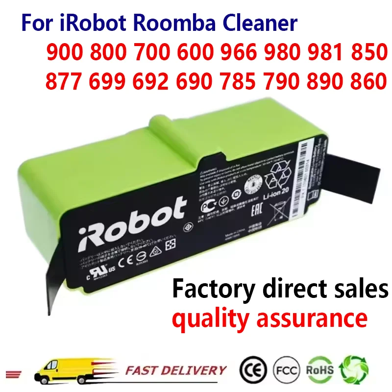 Lithium Ion Battery For iRobot Roomba Cleaner 900 800 700 600 Series 960 980 981 965 895 695 692 690 680 675 890 860 790 850 805