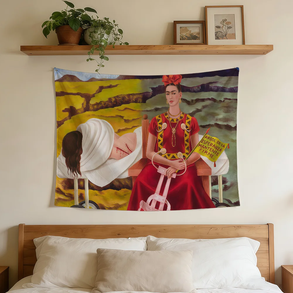 F-FridaS K-KahloS Flag Durable Outdoor Indoor Patio Festive Decoration Classic Design Pole Wall Room Banner