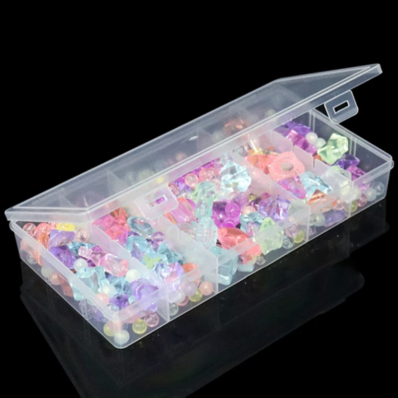 1PC 5-compartment Plastic Storage Box Practical Toolbox Transparent PP Box Jewelry Box Display And Storage Container
