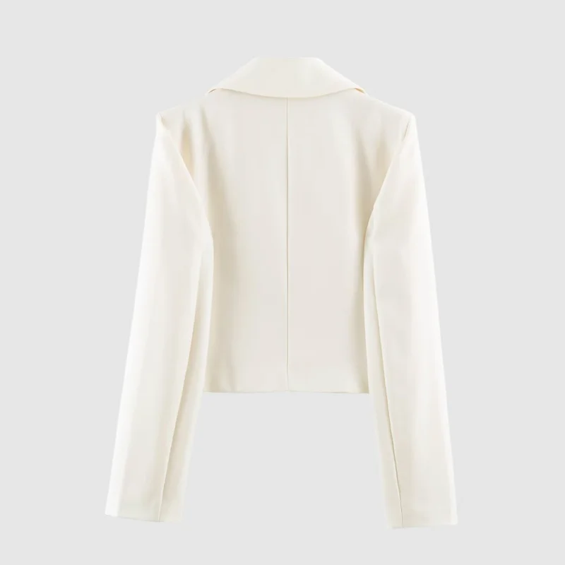 New Arrival Women High-end Cropped Suit Blazer Slim Elegant Tailored Multi Scene Versatile For Commuter Dating Daily Casual Wear