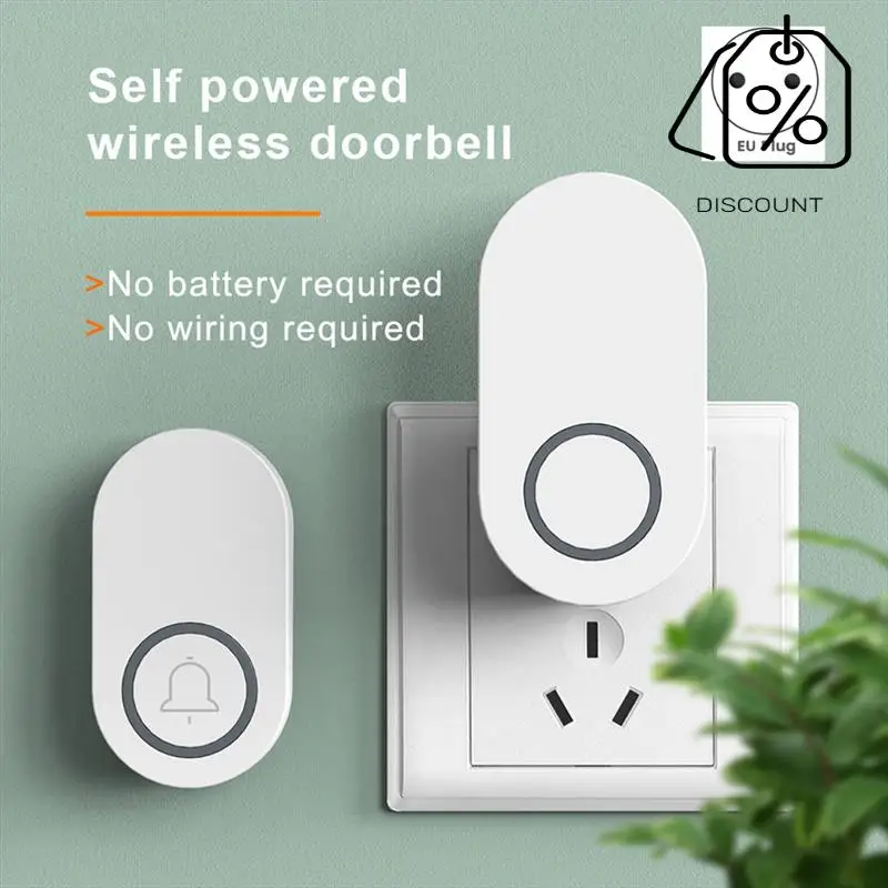 ABMF-New اللاسلكية في الهواء الطلق الجرس المنزل الذكي الجرس 60 نغمات بصوت عال حجم المنزل ترحيب مقاوم للماء لا الأسلاك الاتحاد الأوروبي التوصيل