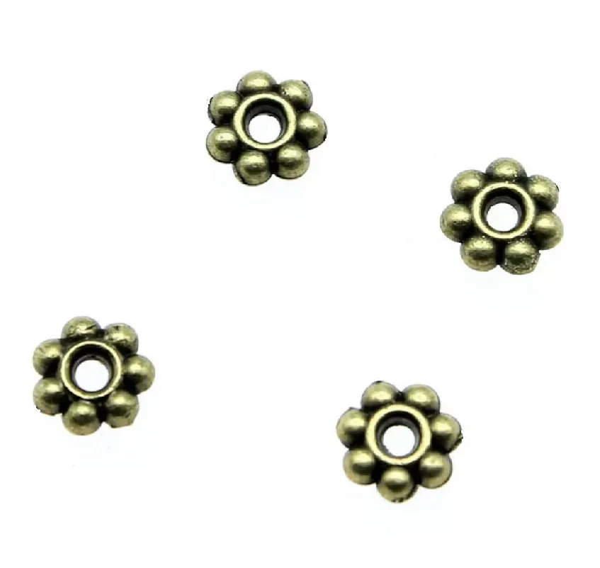 

100шт металлические бусины-разделители из цинкового сплава для аксессуаров ручной работы 5*5 мм HW3554