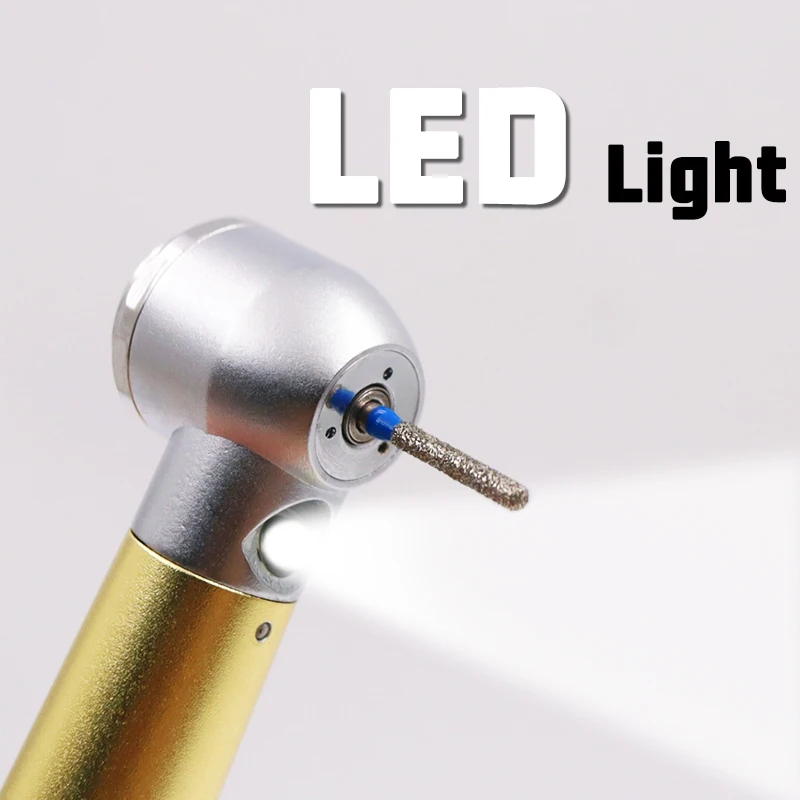 Brightly Rainbow LED Light High Speed Dental Air Turbine Handpiece 3 Water Spray Ceramic Bearing Rotor Lighting Push Button Tool