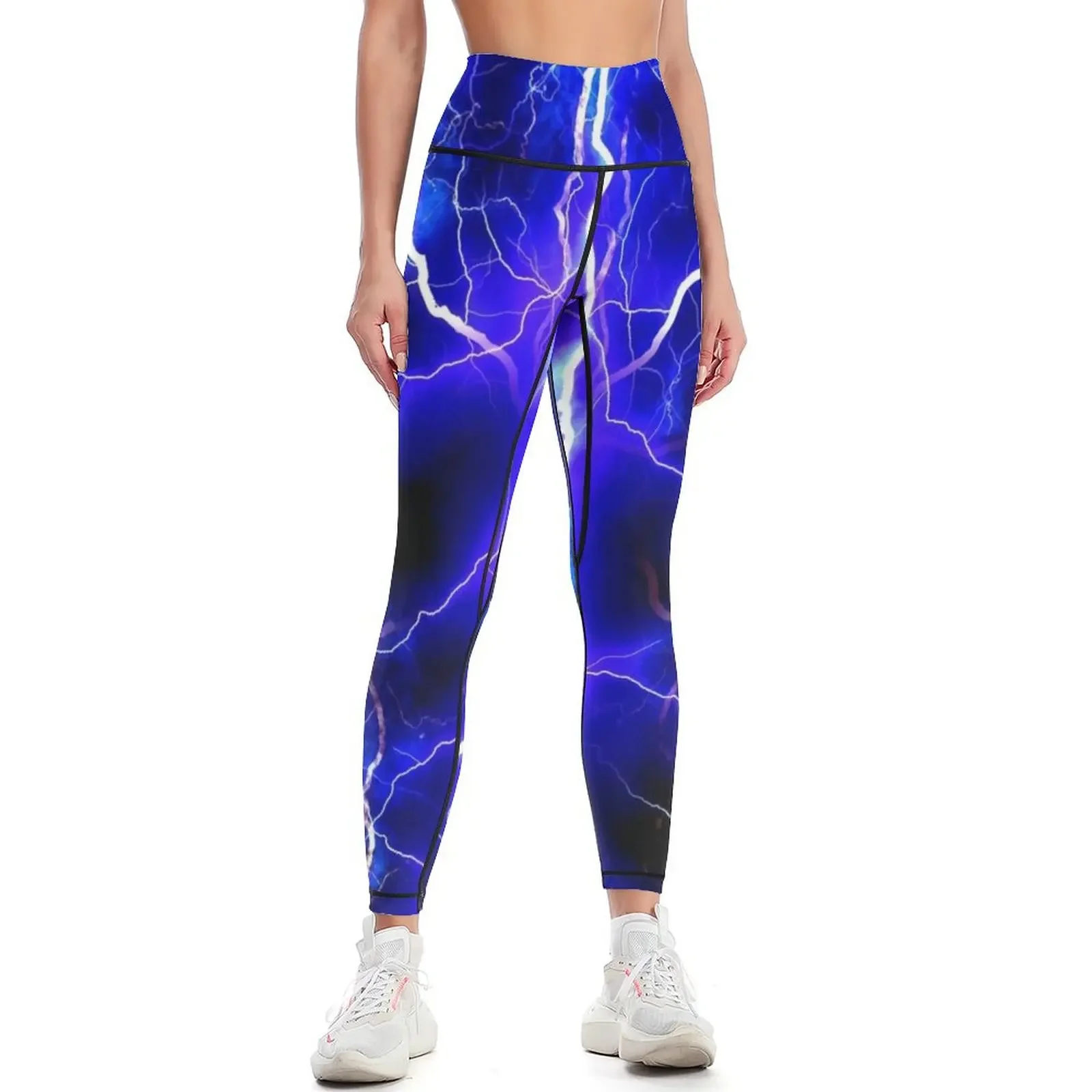 

Blue Lightning Leggings legging gym Women's fitness Women sportwear for physical Womens Leggings